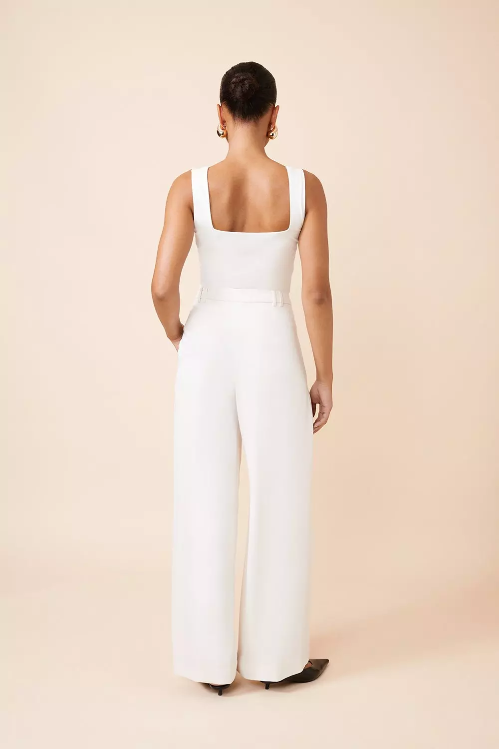 Ivory Soft Tailored Straight Leg Tailored Pants alternative image