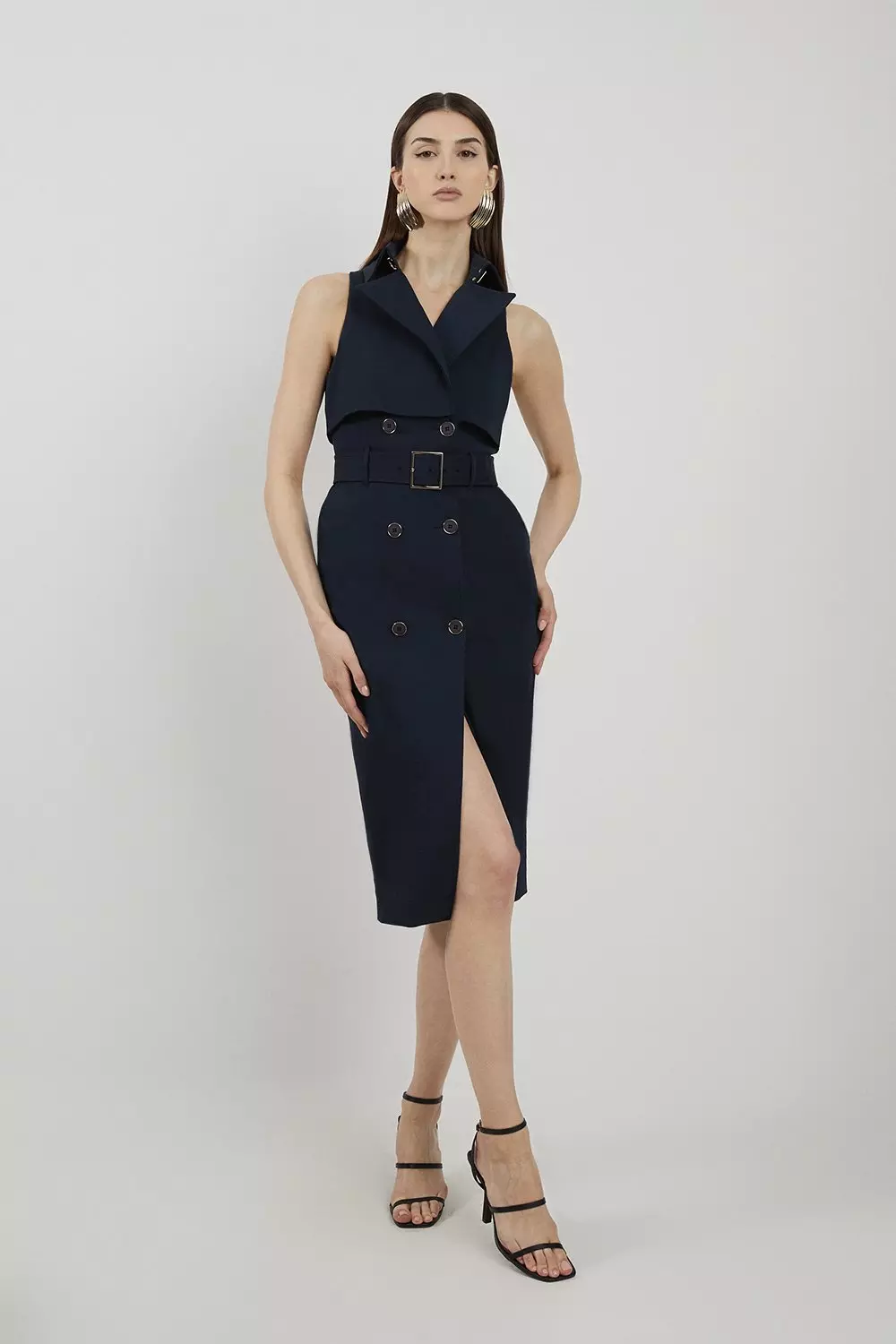 Karen millen navy dress hotsell