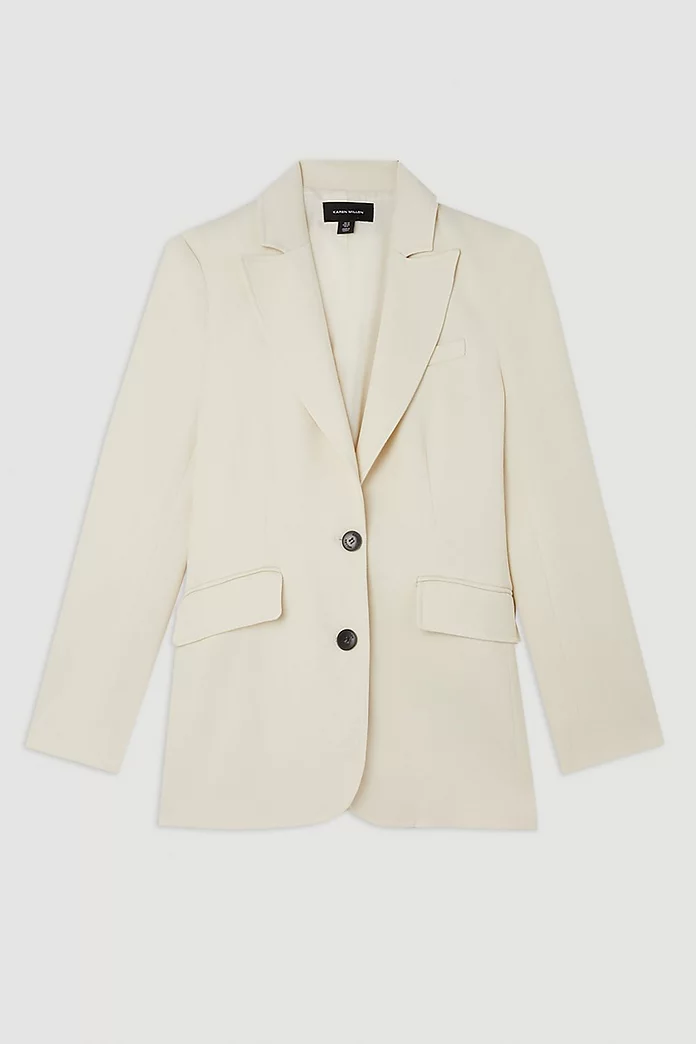 Relaxed Tailored Single Breasted Blazer | Karen Millen Relaxed Tailored Single Breasted Blazer | Karen Millen