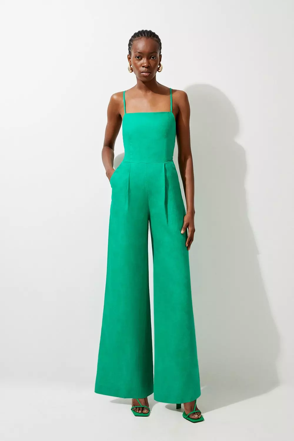 Fitted wide leg jumpsuit on sale