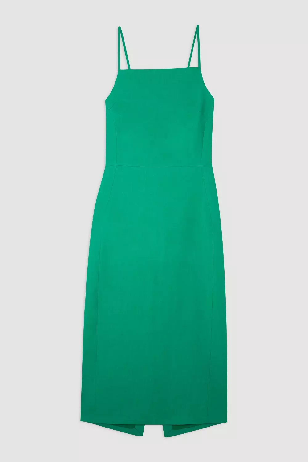 Karen Millen Womens Petite Tailored Corset Tie Back Midi Pencil Dress Green Size 6