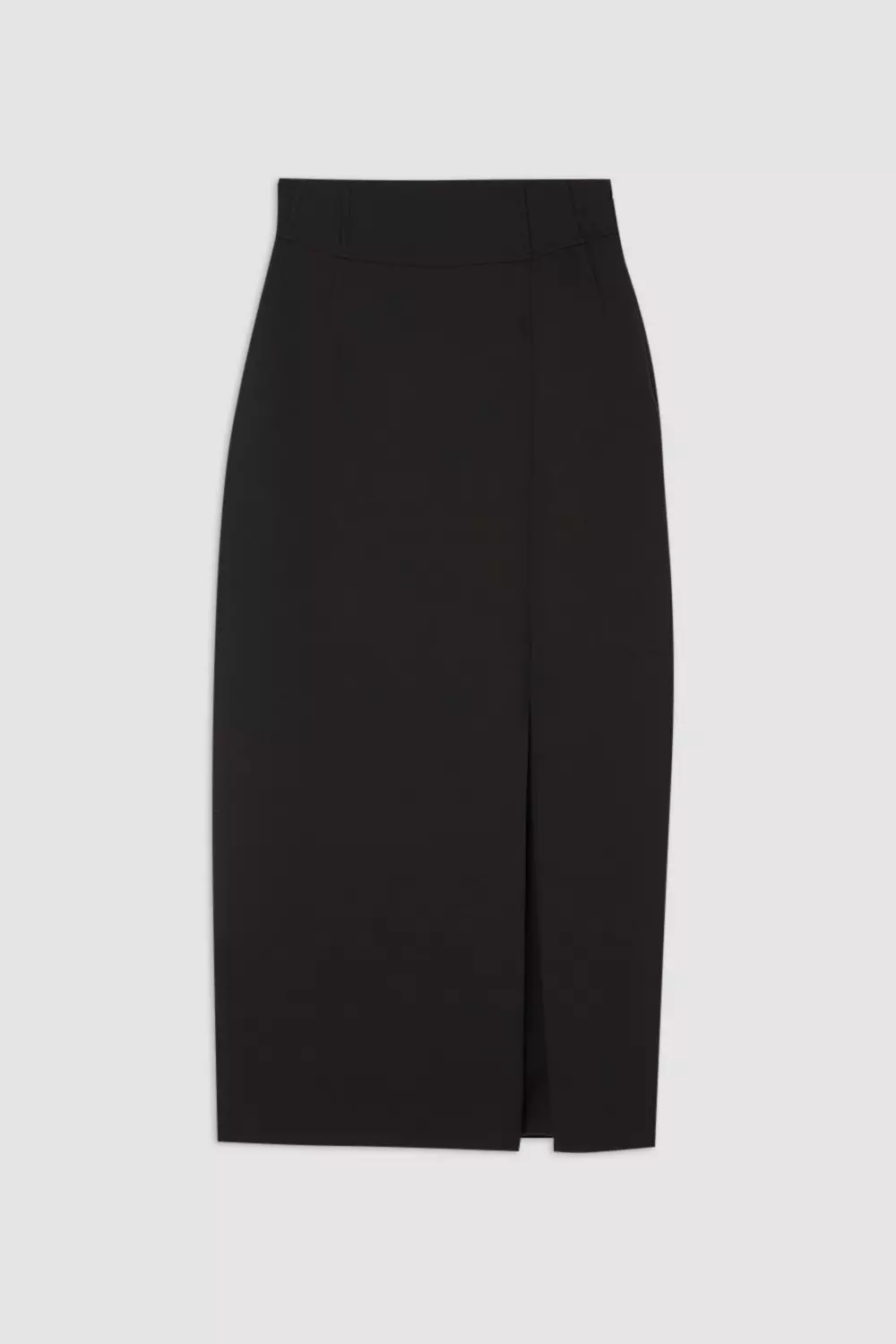 Compact Stretch Side Split Tailored Midi Pencil Skirt