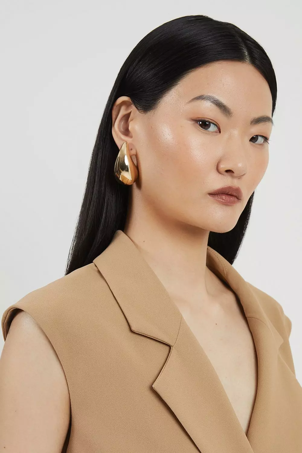 Tall Military Pleat Sleeveless Midi Dress | Karen Millen