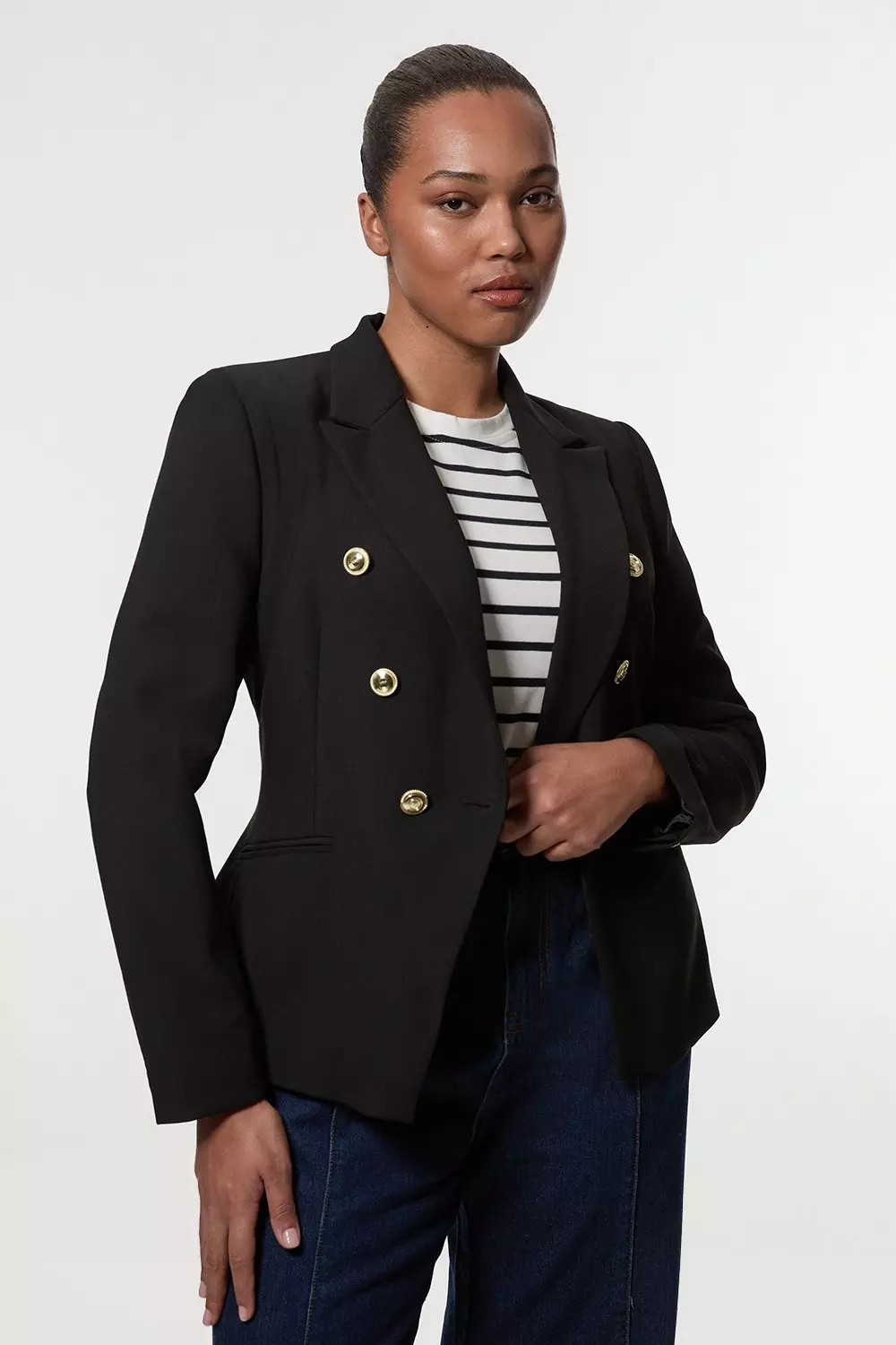 Karen Millen Tailored Button Military Blazer