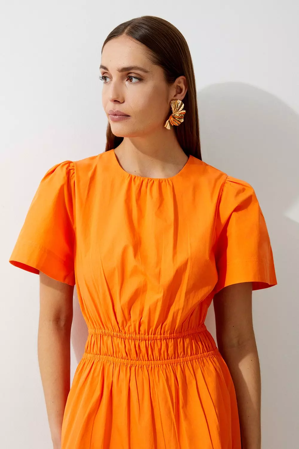 Shirred sleeve dress hotsell