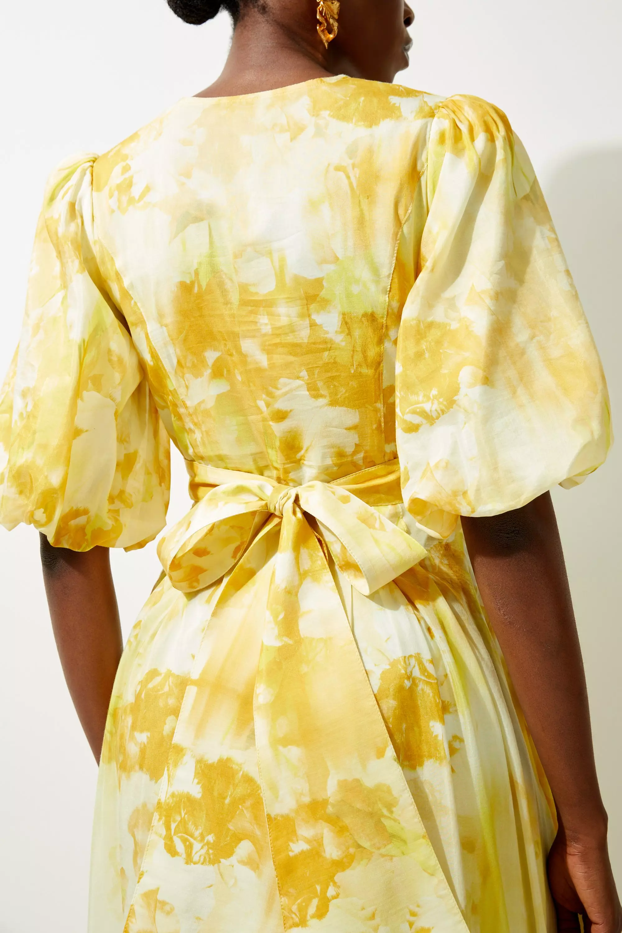 Karen millen yellow floral dress hotsell