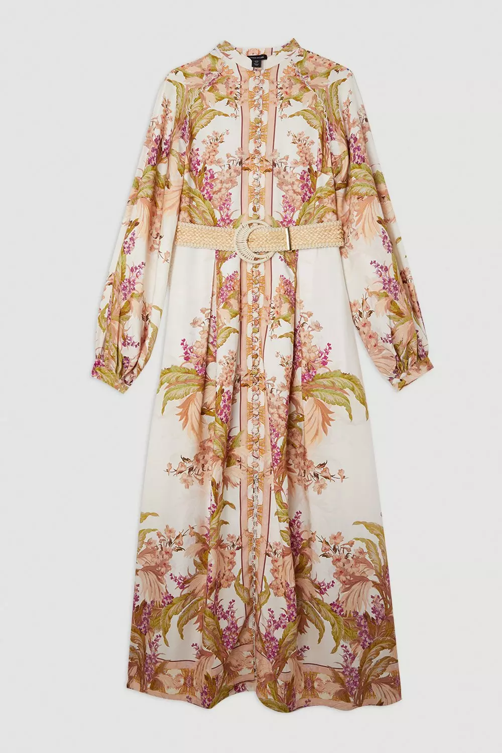 ★Karen Millen★ Mirrored Floral Viscose Linen Mini Dress bkk17891_floral_xl?$