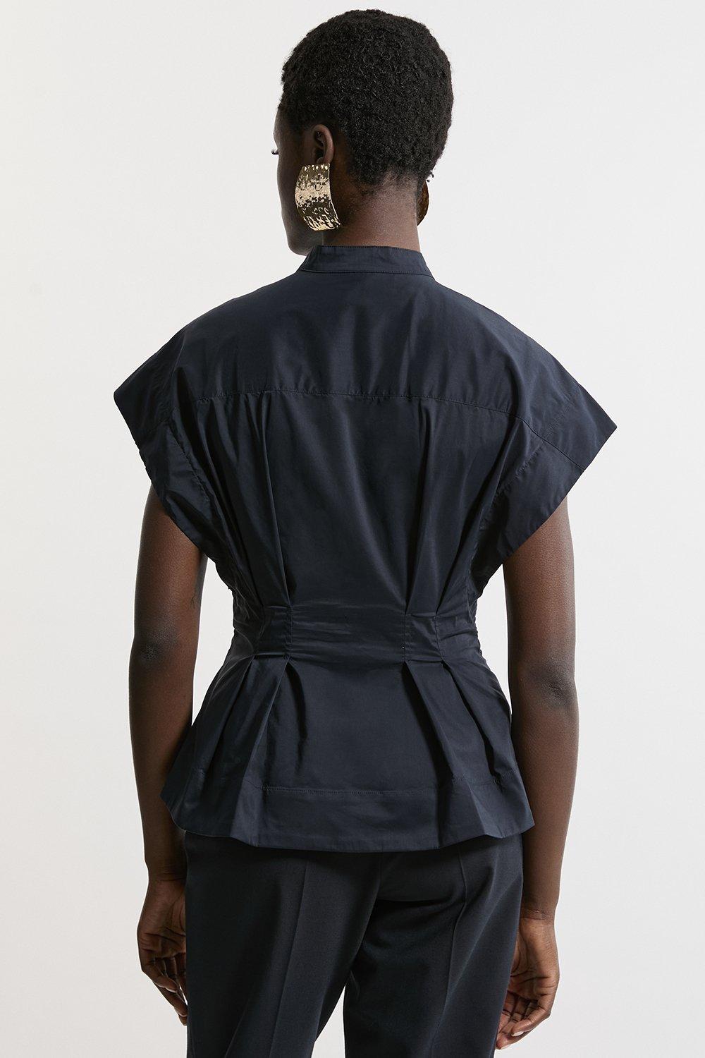 poplin-cap-sleeve-buttoned-