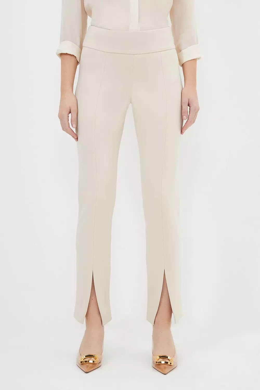 Petite Tailored Split Hem Leggings Karen Millen