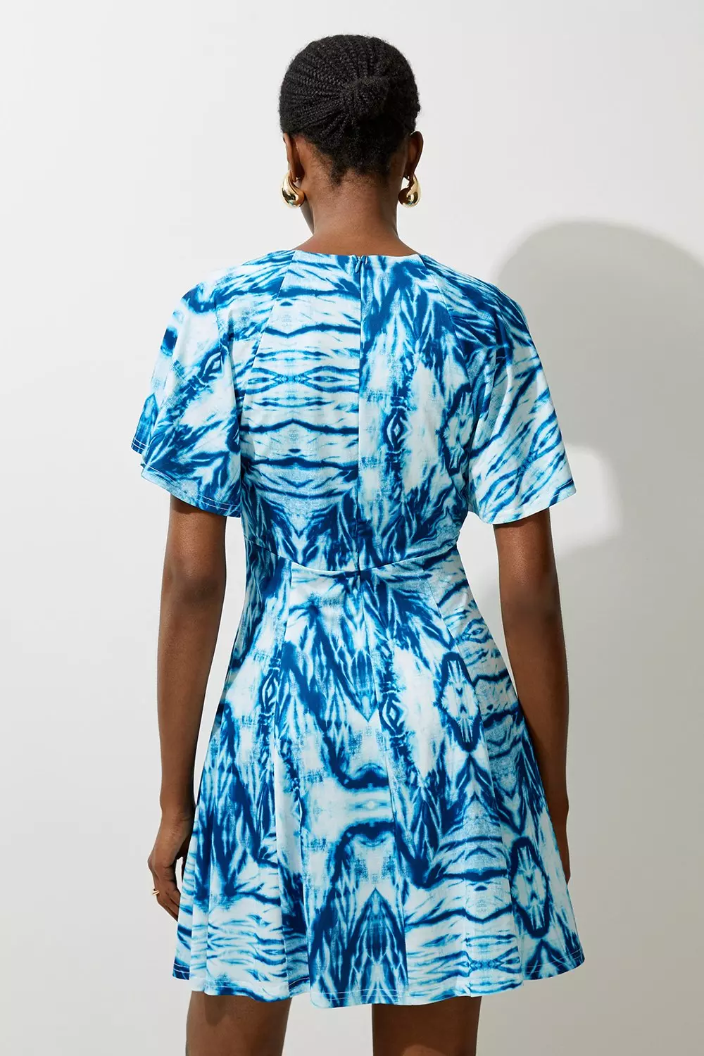 Abstract Geo Print Jersey Mini Dress | Karen Millen