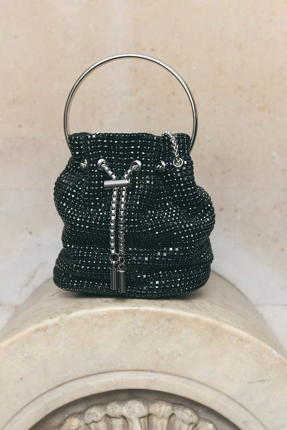 Rhinestone Bucket Hoop Clutch Bag Karen Millen