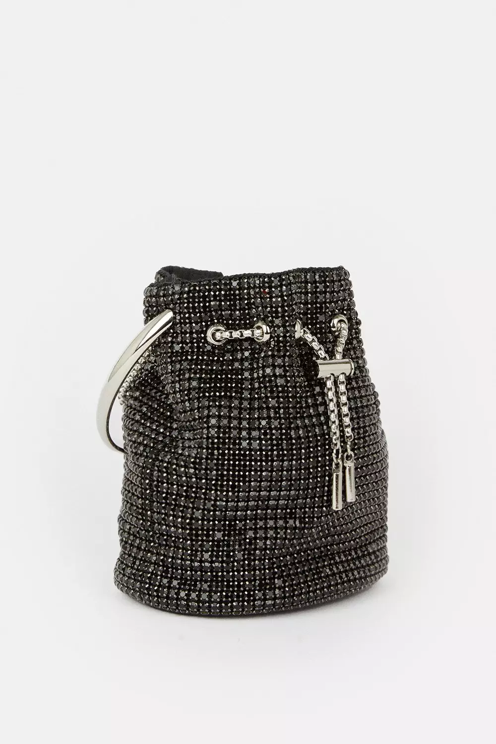 Rhinestone Bucket Hoop Clutch Bag Karen Millen