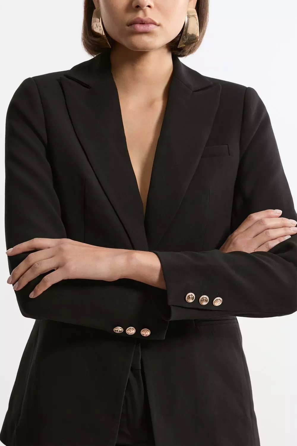 Compact Stretch Essential Single Breasted Tailored Blazer
