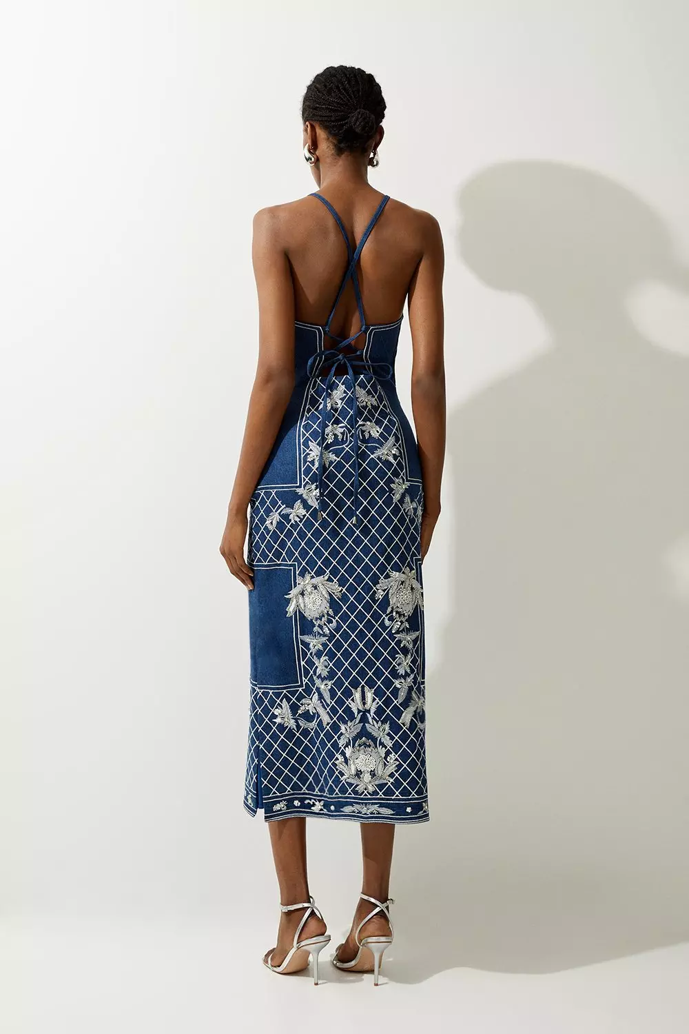 安心追跡【KAREN MILLEN】サテン ホルター テーラード ドレス 安心追跡【KAREN MILLEN】サテンバックホルターネックドレス