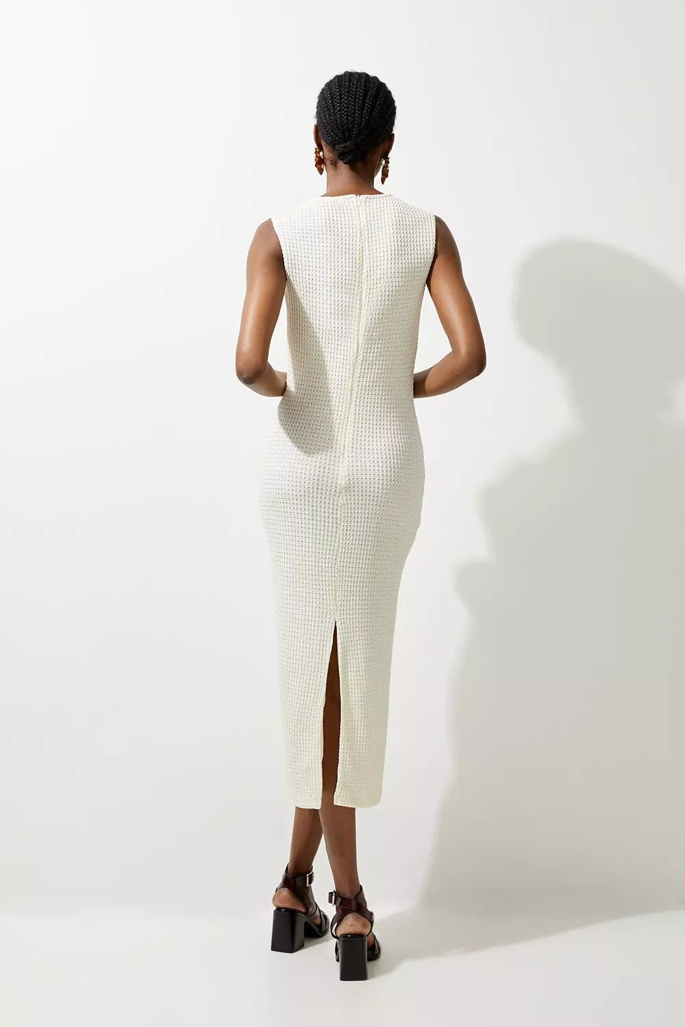 Textured Jersey Racer Midi Dress | Karen Millen