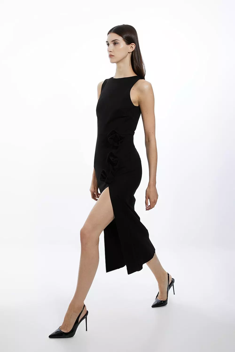 【KAREN MILLEN】ニットレースコルセットディテールマキシドレス Embellished Bustier Woven Maxi Dress | Karen Millen