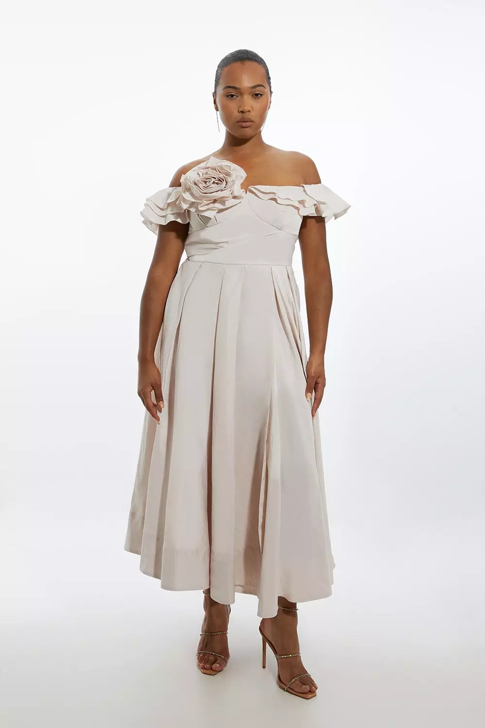 Plus off shoulder maxi dress hotsell