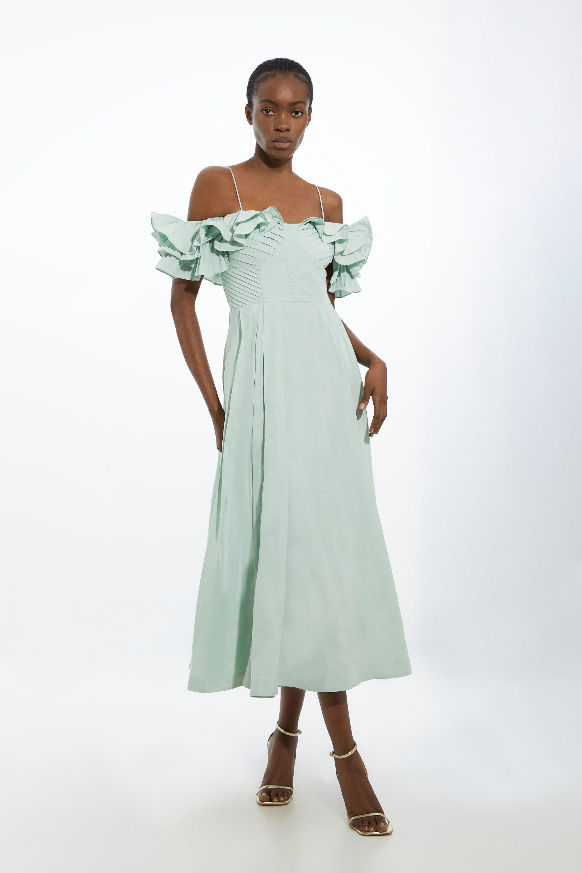 Sage green formal dress online