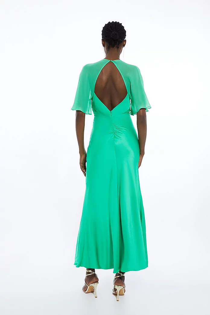 Tall Viscose Georgette Angel Sleeve Woven Maxi Dress | Karen Tall Viscose Georgette Angel Sleeve Woven Maxi Dress | Karen