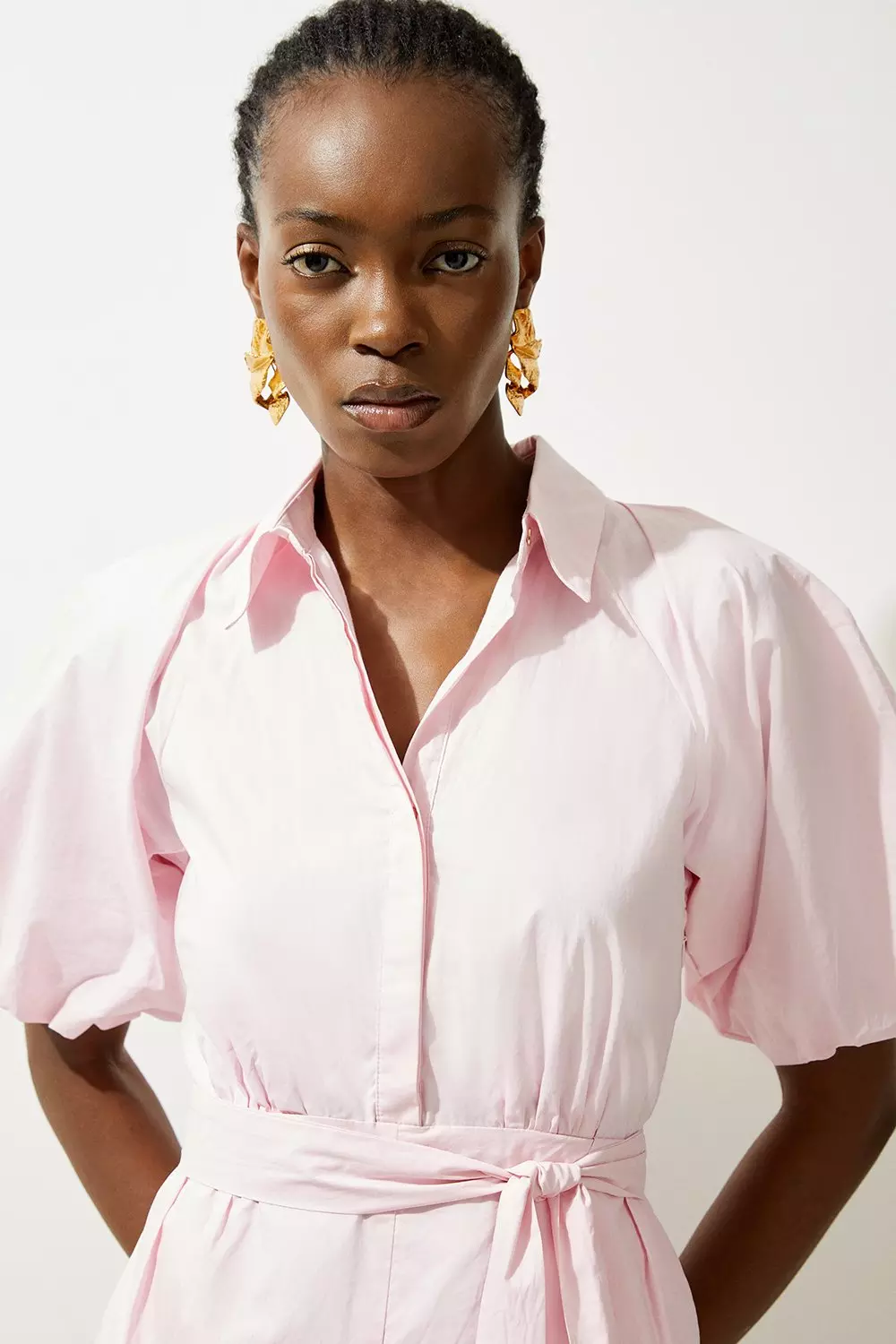 Cotton Pleated Woven Playsuit alternative image