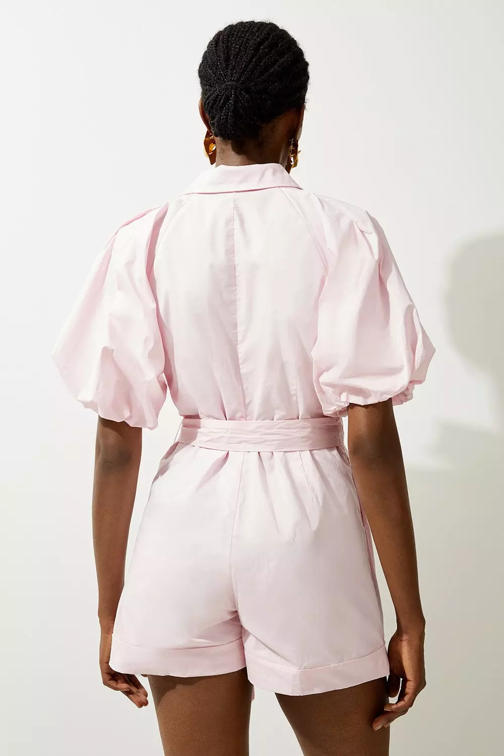 Cotton Pleated Woven Playsuit alternative image