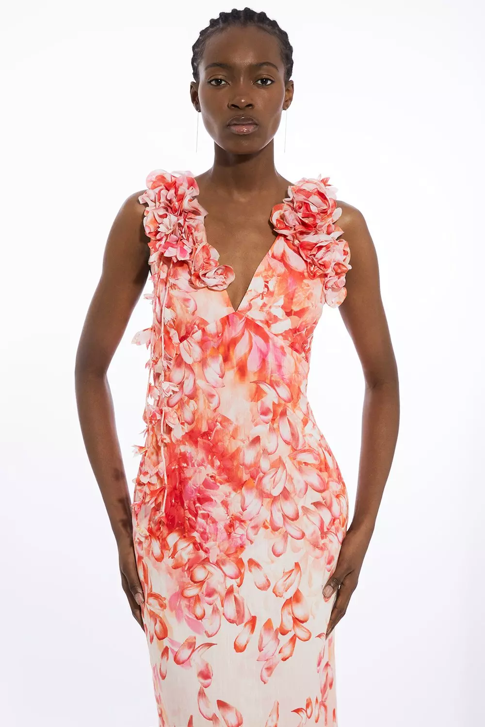 Karen millen floral halterneck dress sale