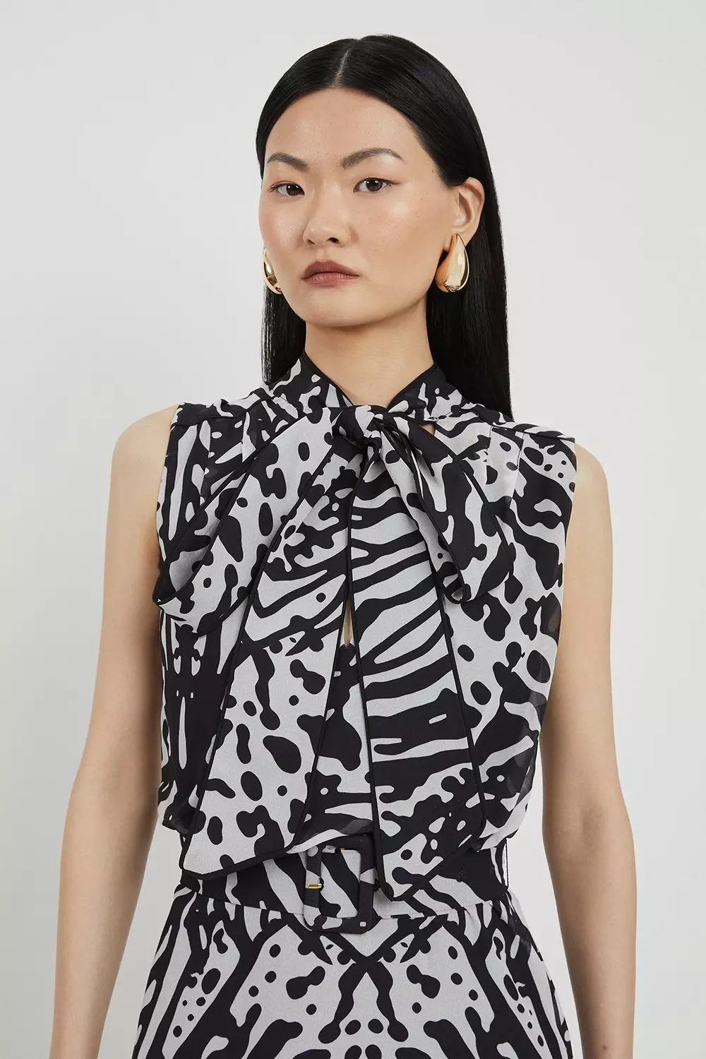 Karen millen animal print midi dress best sale