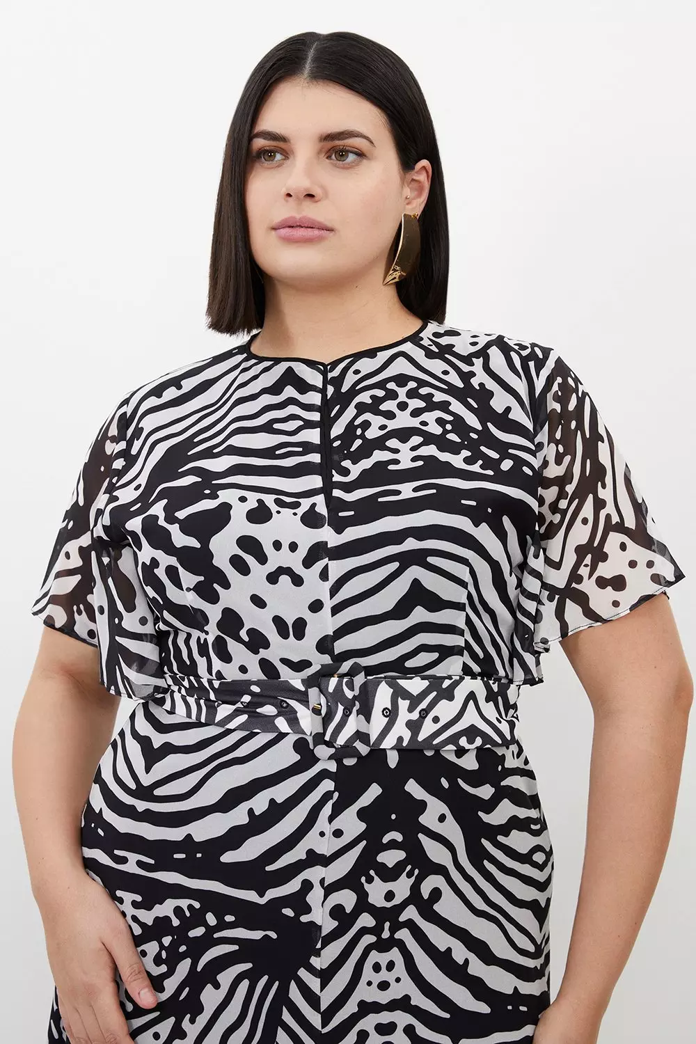 Plus size zebra dress best sale