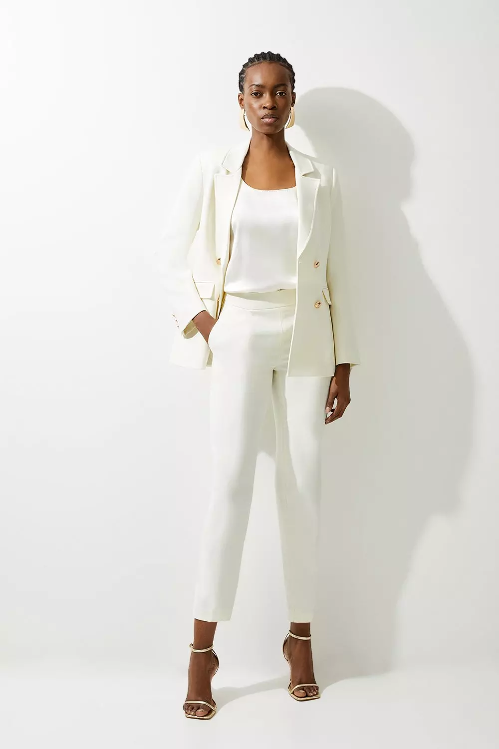 Tall Tailored High Waisted Slim Leg Pants Karen Millen