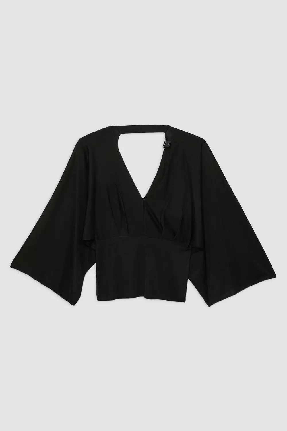 Viscose Blend Slinky Kimono Sleeve Knit Top | Karen Millen