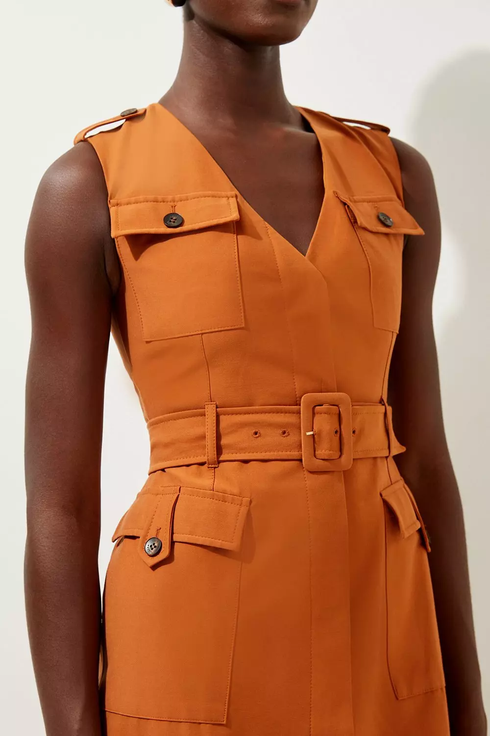 KAREN MILLEN* テーラード ノースリーブ ジャンプスーツ KAREN MILLEN* テーラード ノースリーブ ジャンプスーツ