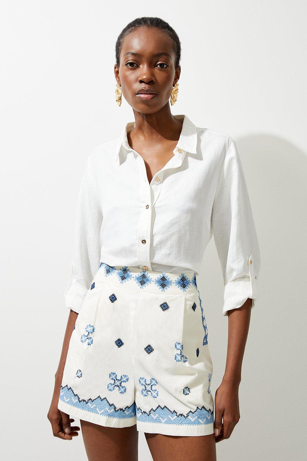 Karen millen white shirt best sale