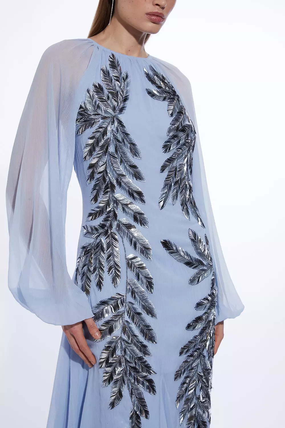 Karen millen blue maxi dress sale