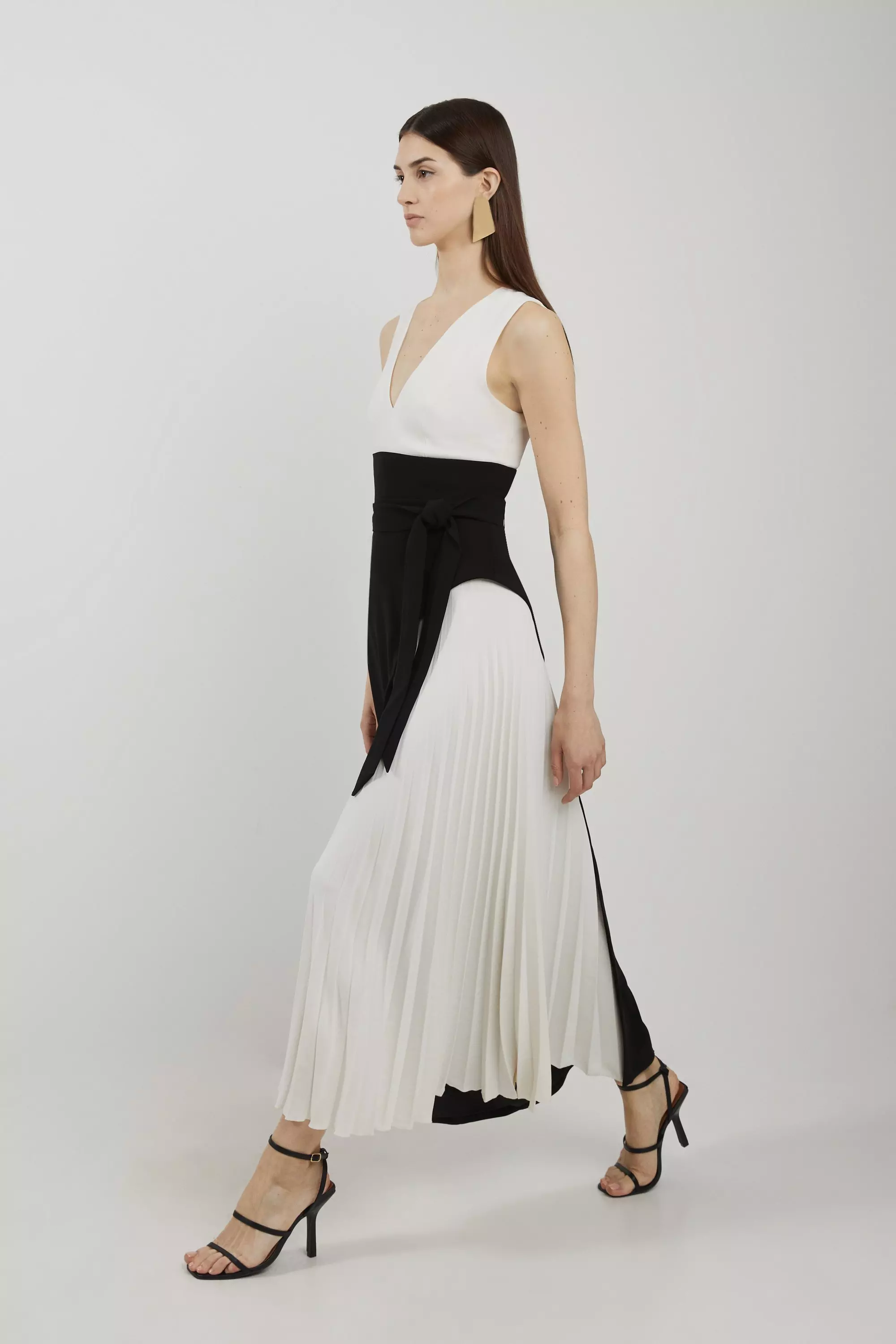 Karen millen pleated midi dress online