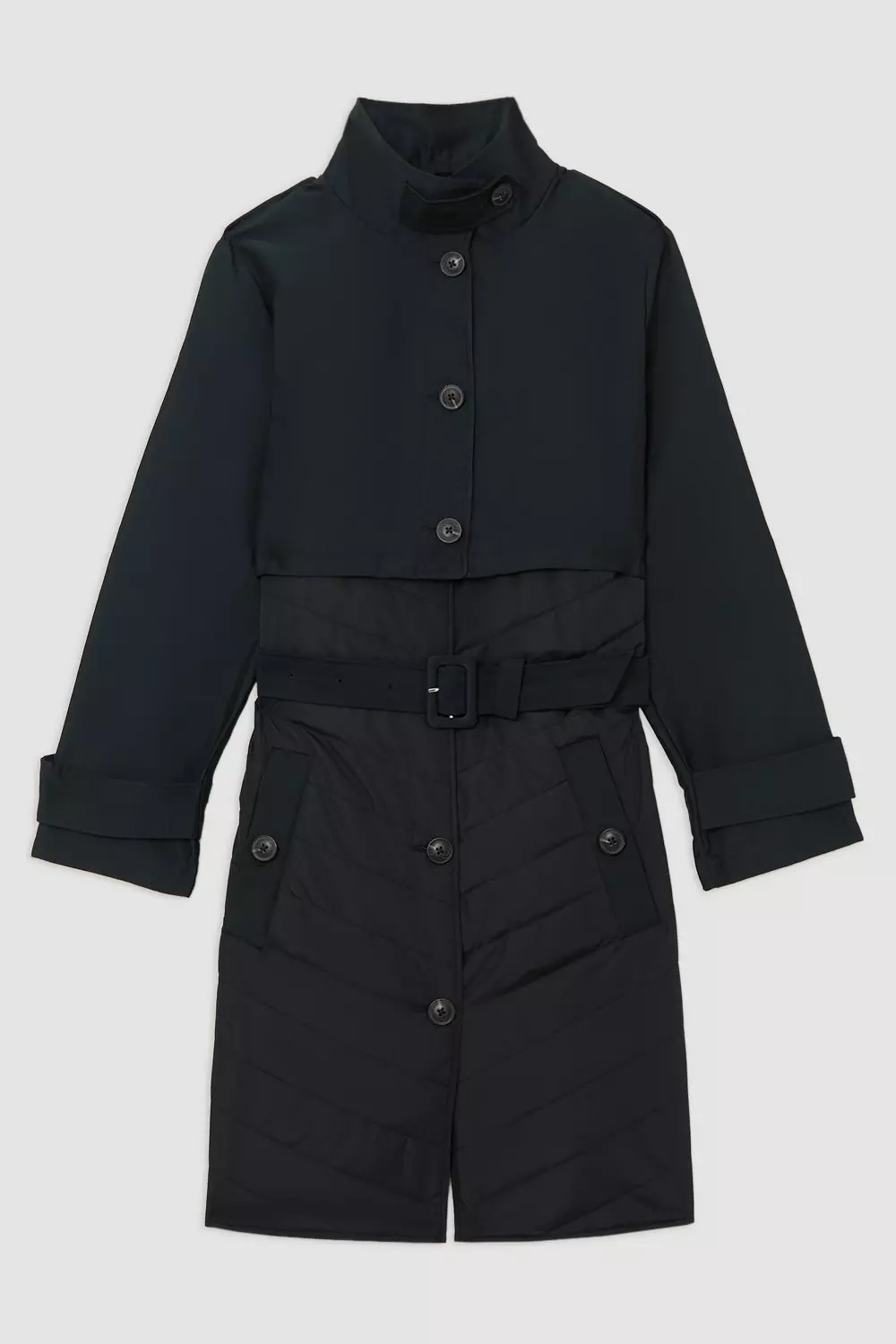Plus Size Lightweight Padded Hybrid Short Trench Coat Karen Millen