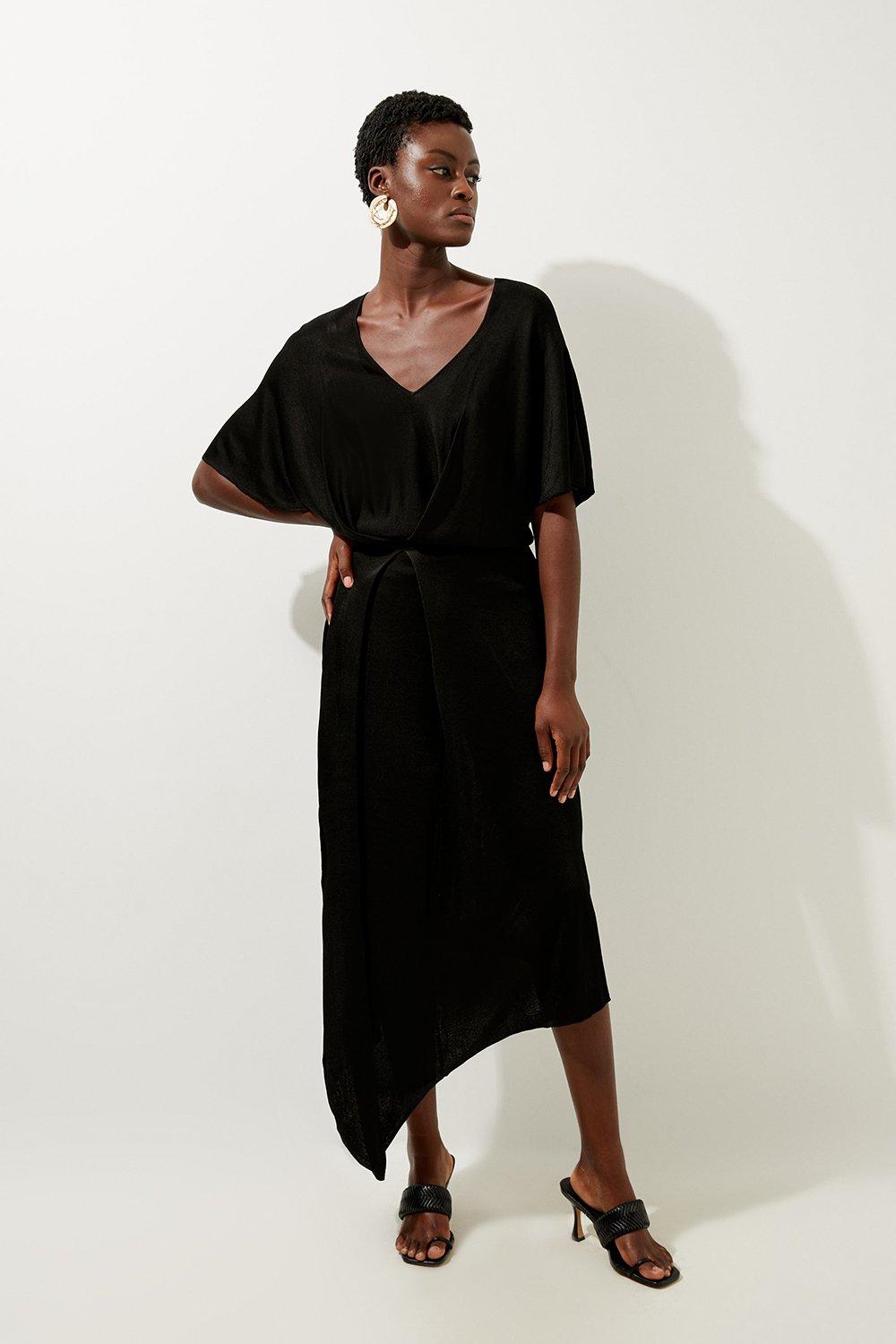 Black High Neck Dresses Karen Millen