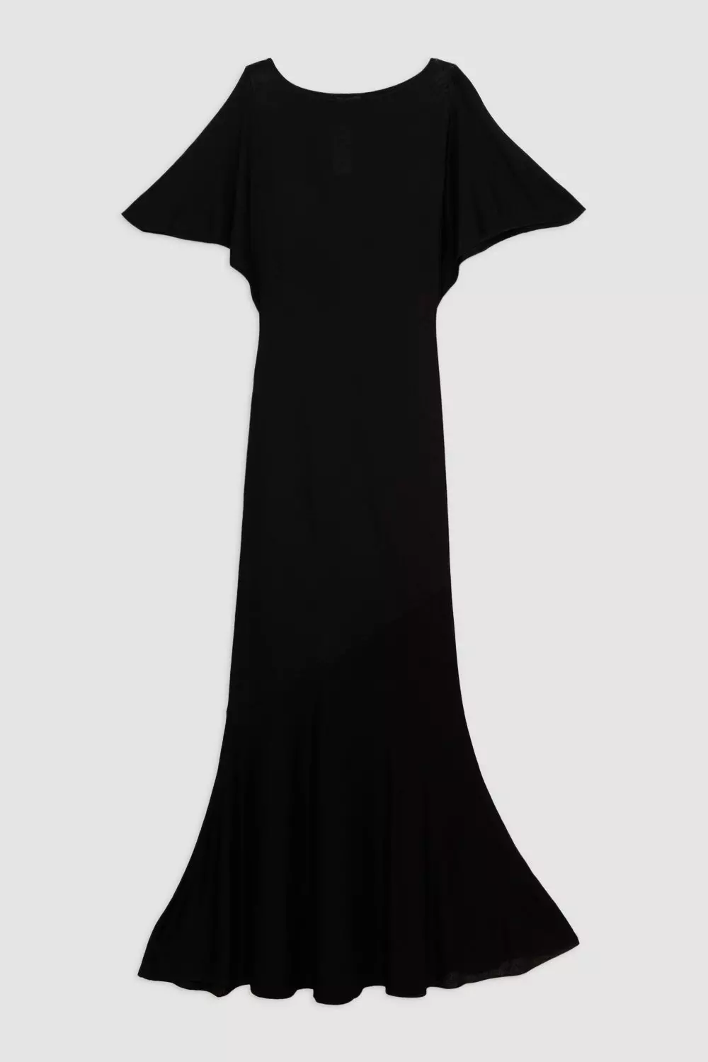 Slinky Viscose Knit Flutter Sleeve Maxi Dress alternative image