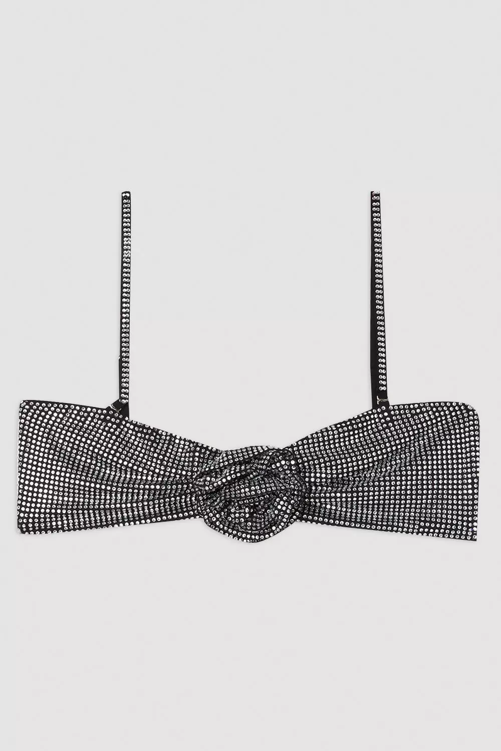 Premium Embellished Rosette Bandeau Bikini Top | Karen Millen