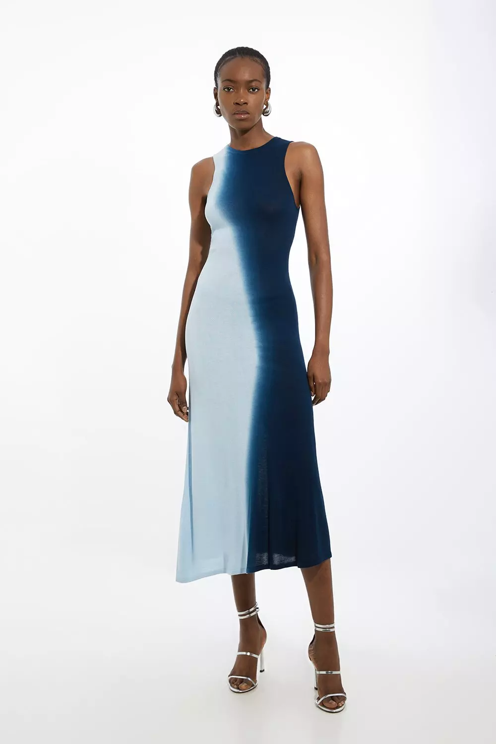 Petite Premium Viscose Knit Ombre Maxi Dress Karen Millen