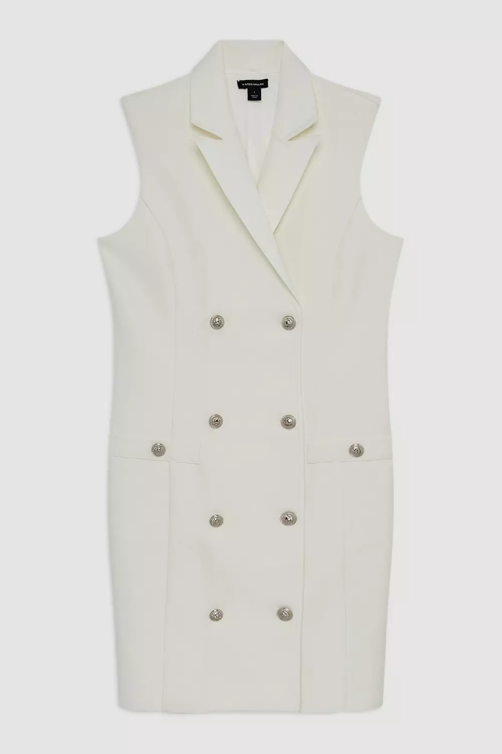 Ivory Petite Bandage Figure Form Knit Blazer Style Mini Dress alternative image