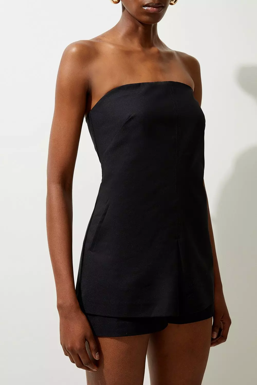 ★Karen Millen★コンパクトストレッチニットフリッピードレス Plus Size Bandage Figure Form Zip Detail Chiffon Sleeve Knit
