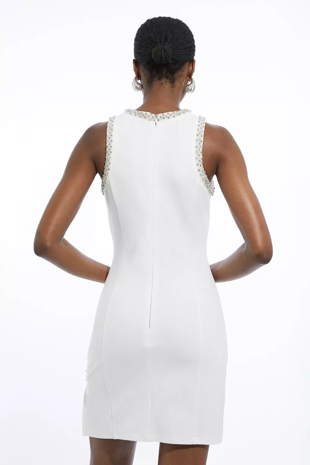 【KAREN MILLEN】クリスタル テーラード ドラマケープ マキシ 日本未入荷☆Karen Millen モノクロマキシワンピース