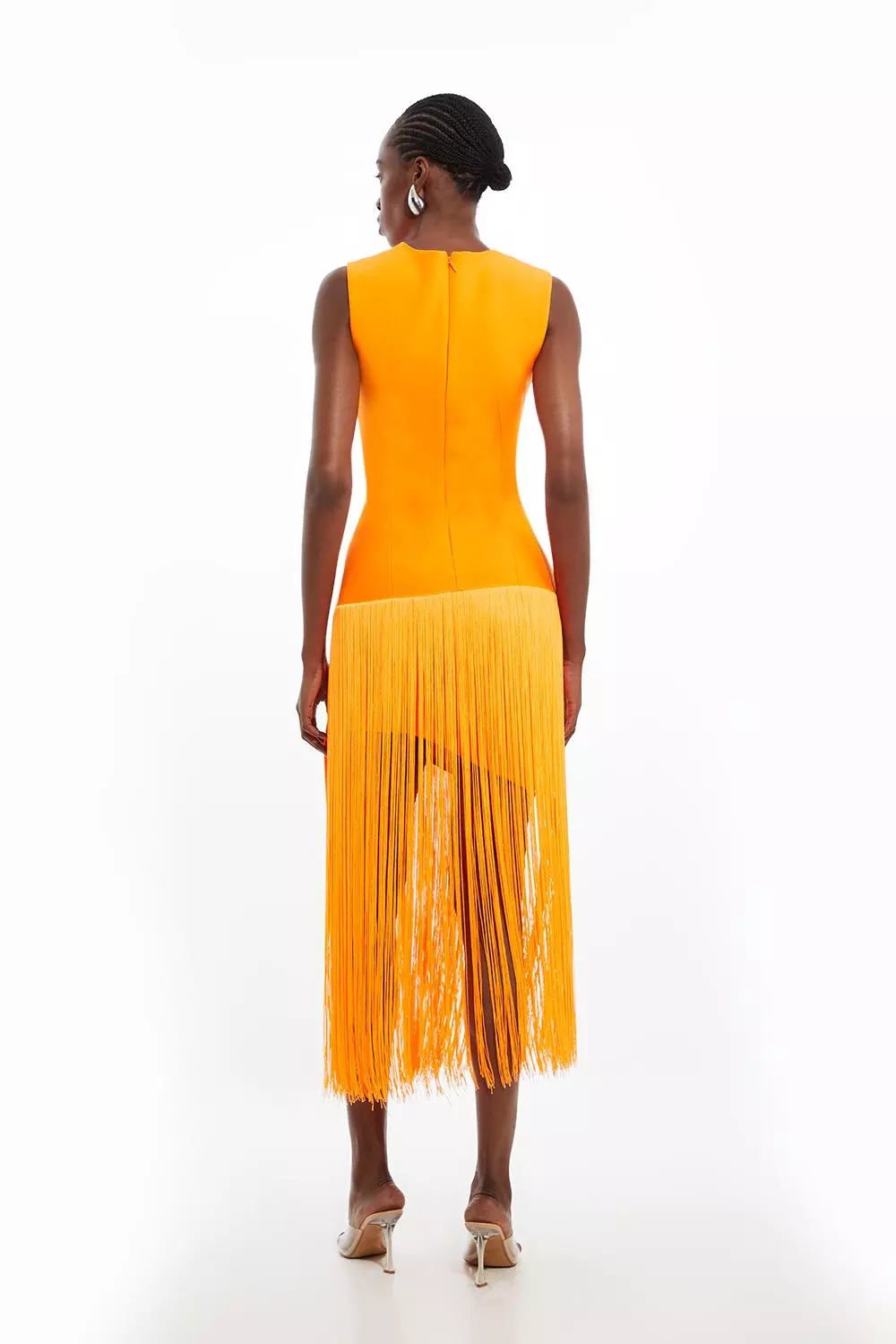 Petite Figure Form Bandage Tassel Asymmetric Dress | Karen