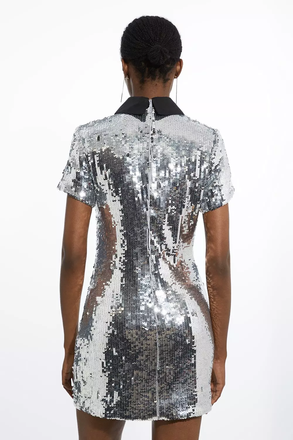 Tux Sequin Woven Mini Dress | Karen Millen