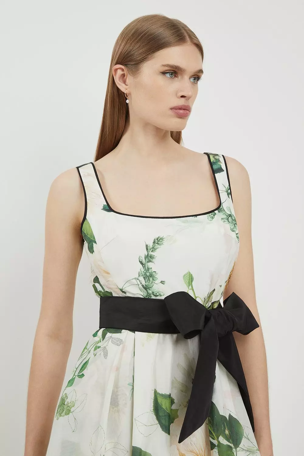 【KAREN MILLEN】フローラル シルク コットン プロム スカート Lydia Millen Spring Floral Silk Cotton Mini Prom Dress