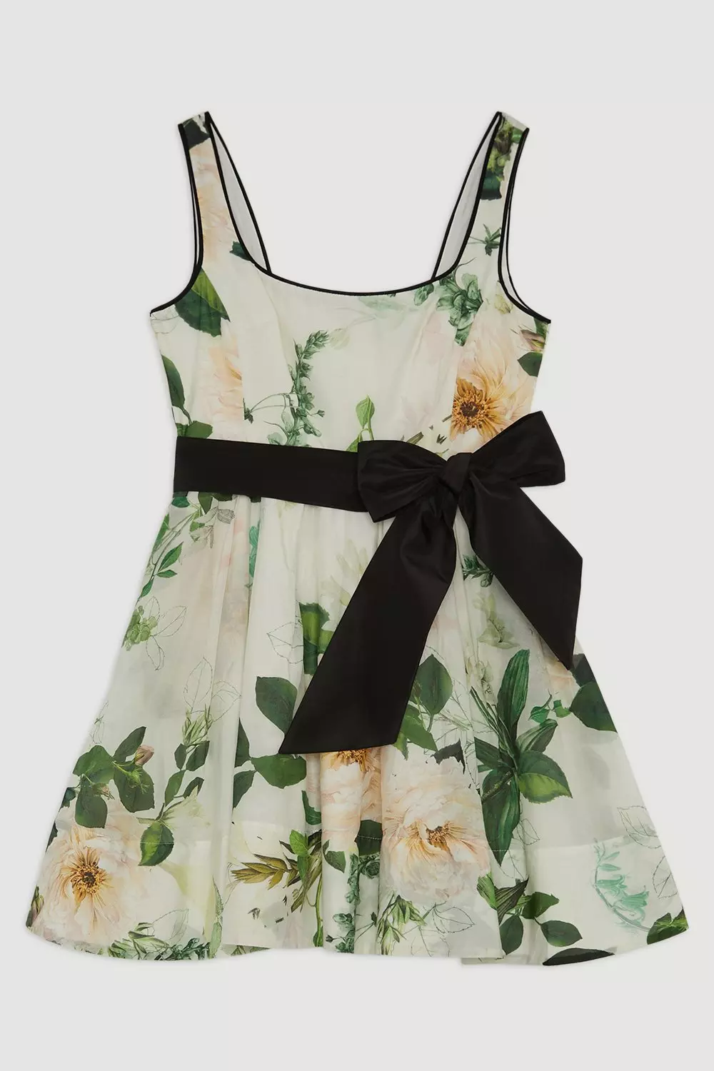Lydia Millen Spring Floral Silk Cotton Mini Prom Dress