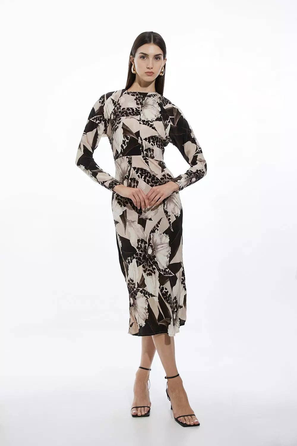 Floral keyhole dress best sale