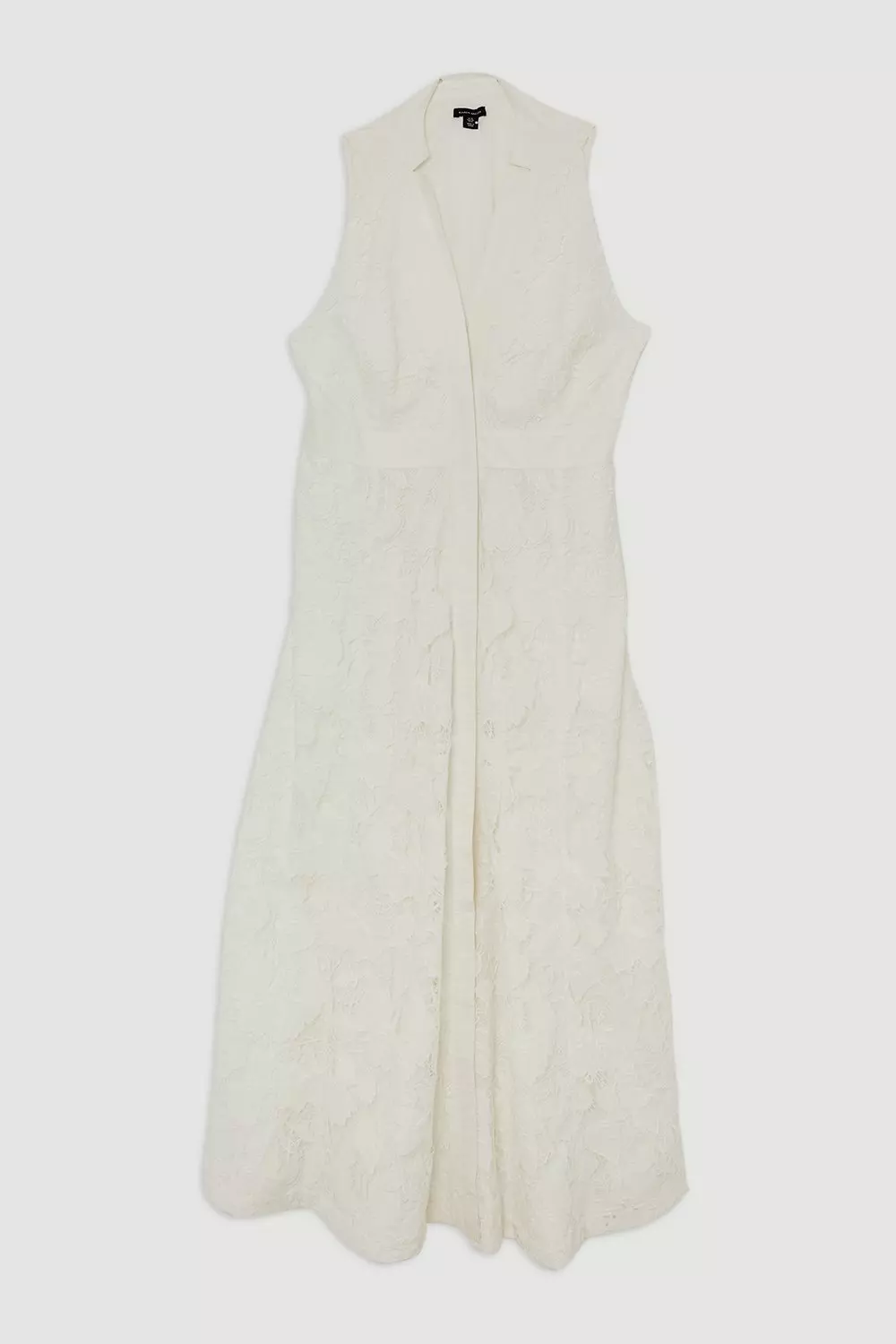 Lydia Millen Plus Size Lace With Cotton Sateen Woven Halter