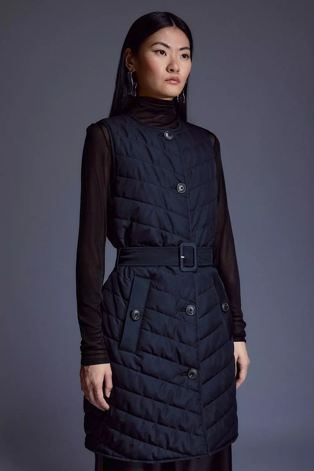 Short black trench coat online