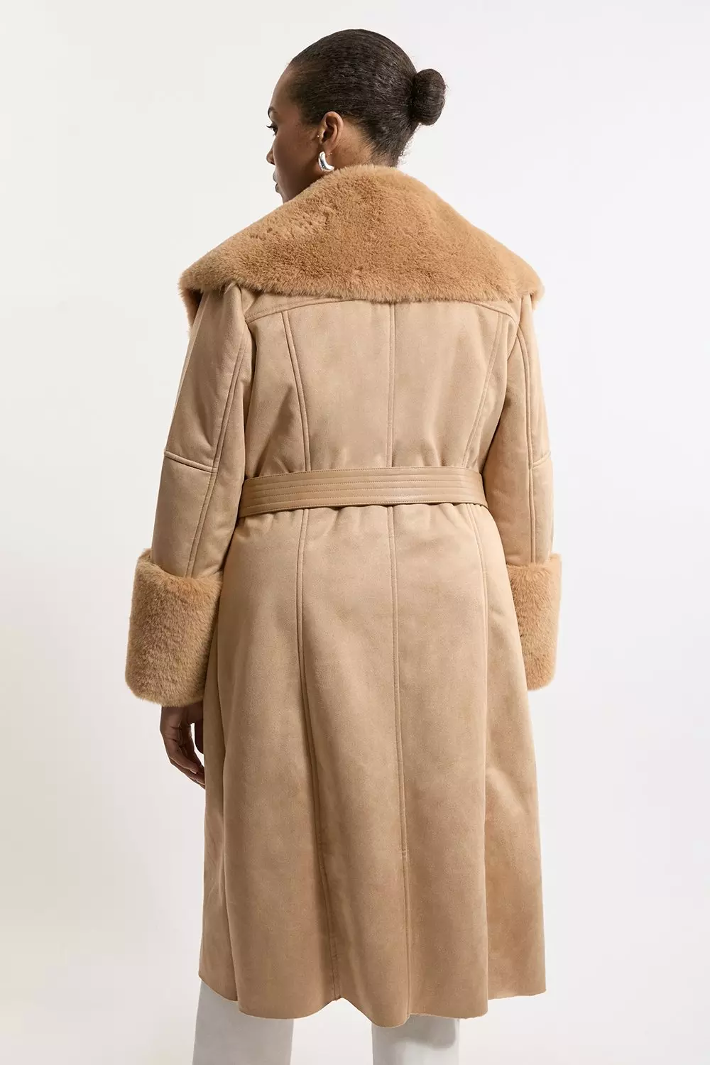 Plus size beige coat best sale